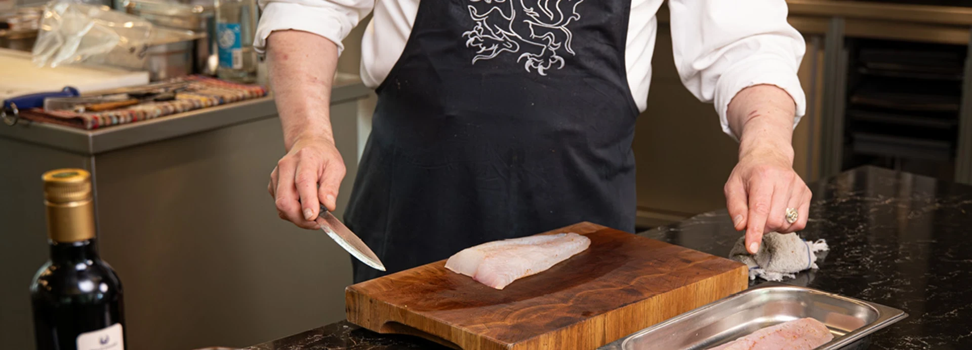 Thorsten Gillert mit Zanderfilet