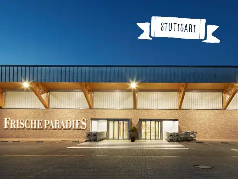 Außenansicht des FrischeParadies Stuttgart