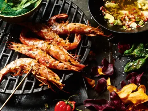 FrischeParadies Garnelen auf dem Grill