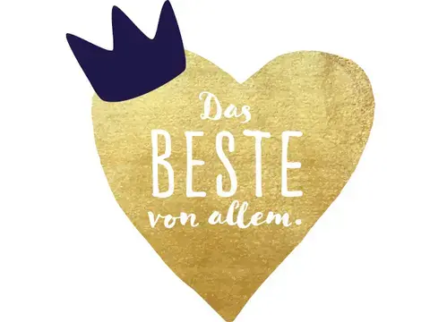 Goldenes Herz mit Krone, das Beste von allem Goldenes Herz mit Krone, das Beste von allem
