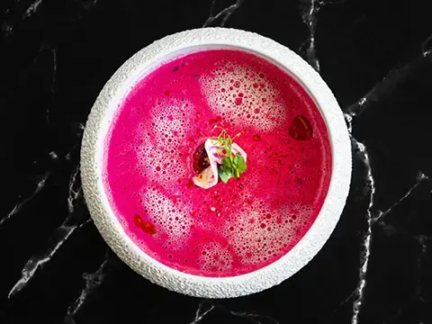 Rote Beete Schaumsuppe