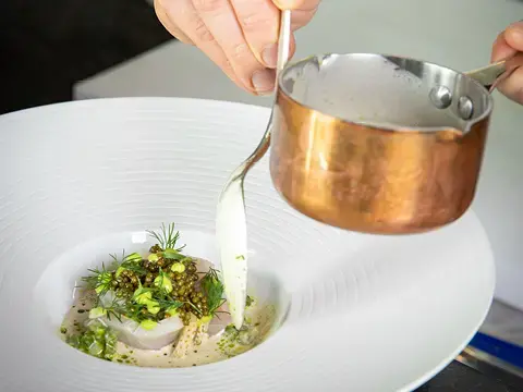 Golvet Hamchi Gericht mit Sauce Golvet Hamchi Gericht mit Sauce